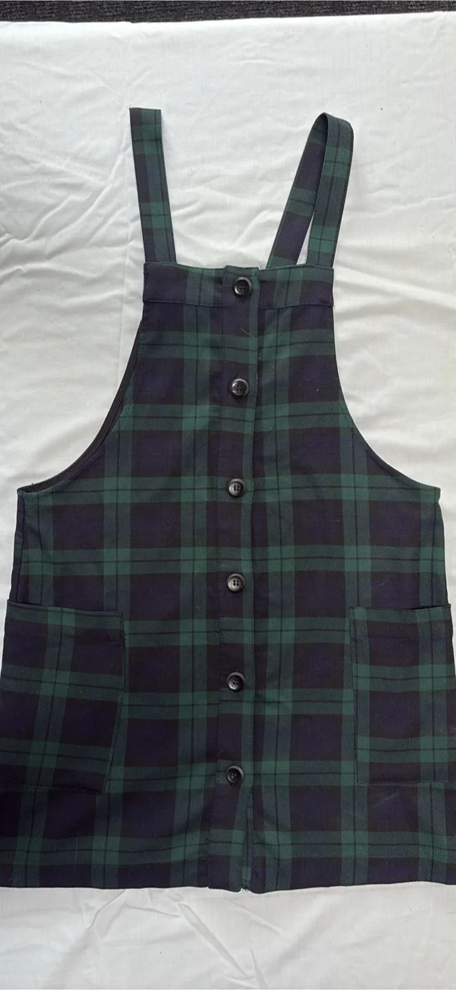 Zara Kids Plaid Jumper Dress Size 13-14 thumbnail