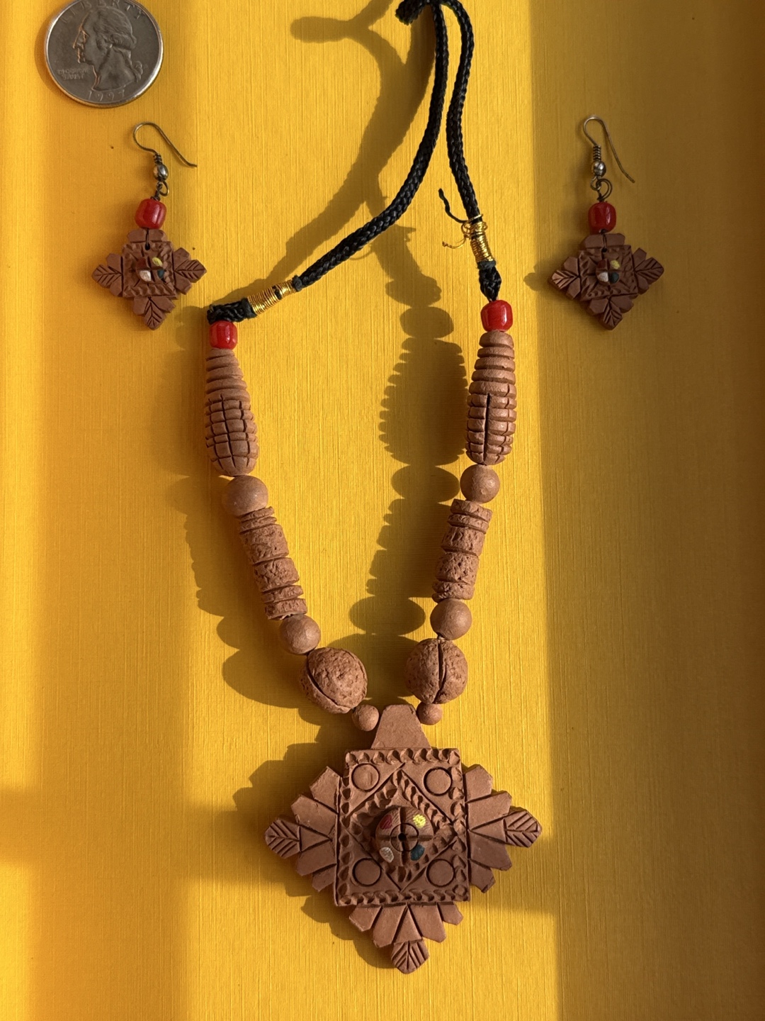 Terracotta Necklace and Earring Set - photo 2