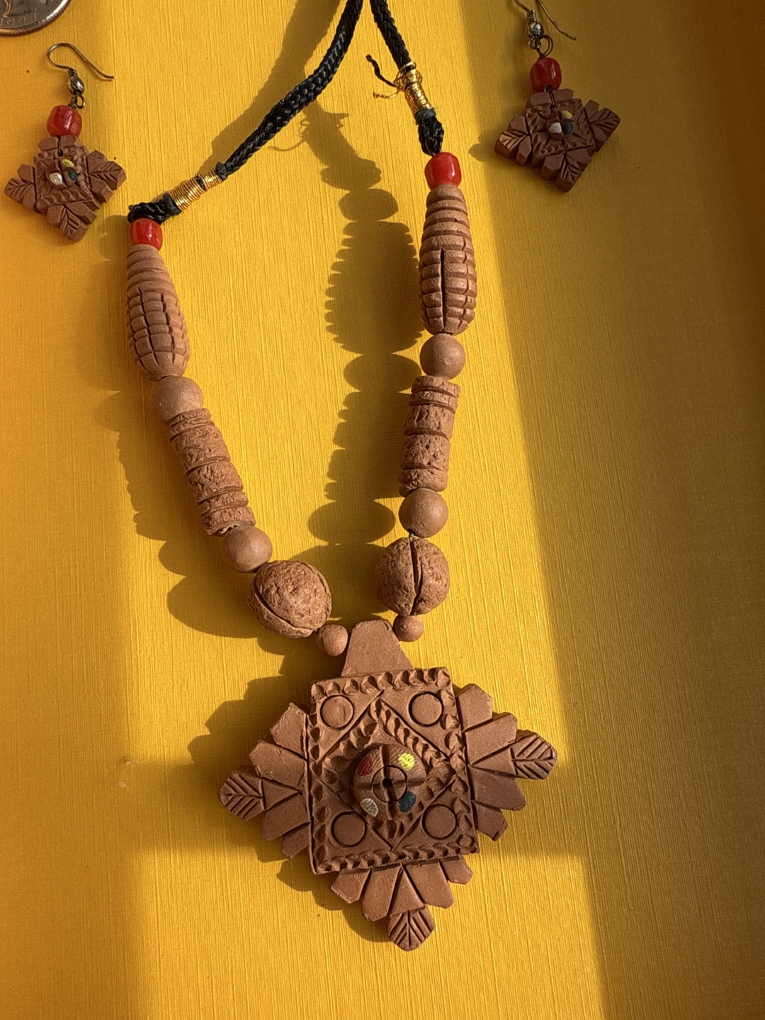 Terracotta Necklace and Earring Set - photo 3