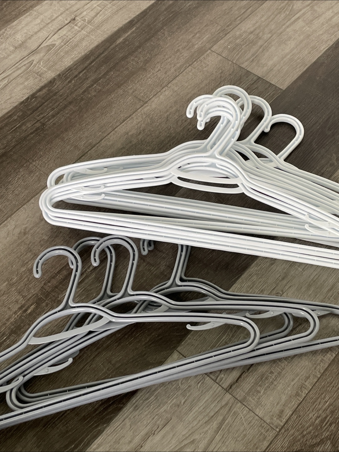 Clothes Hangers - White & Grey