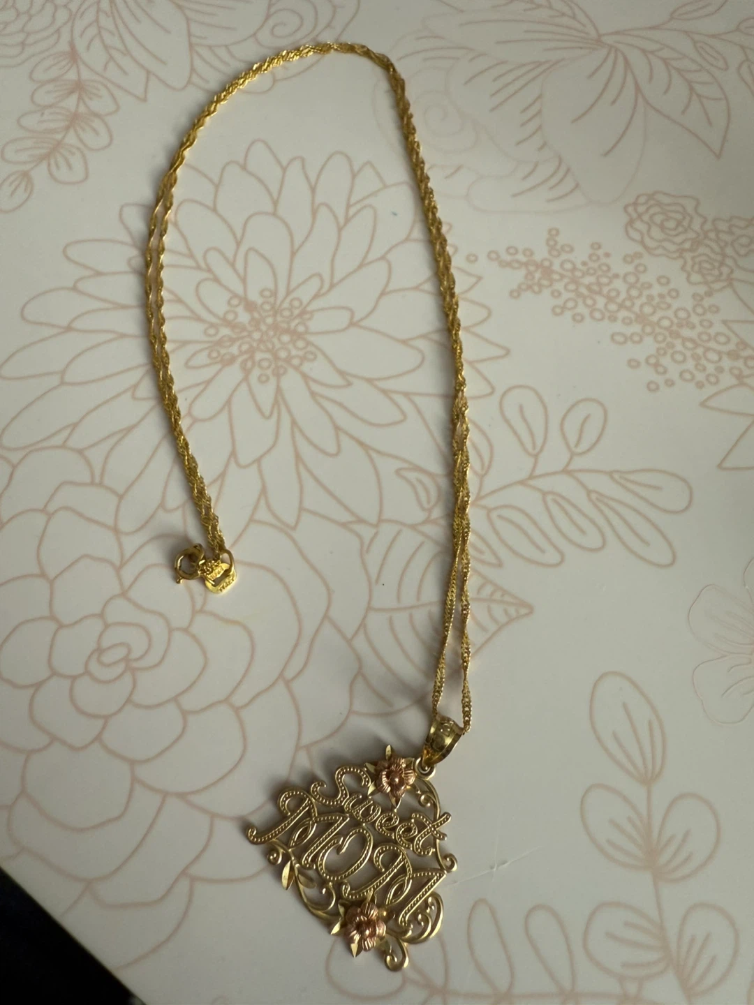 Gold 'Sweet Mom' Pendant Necklace - photo 4