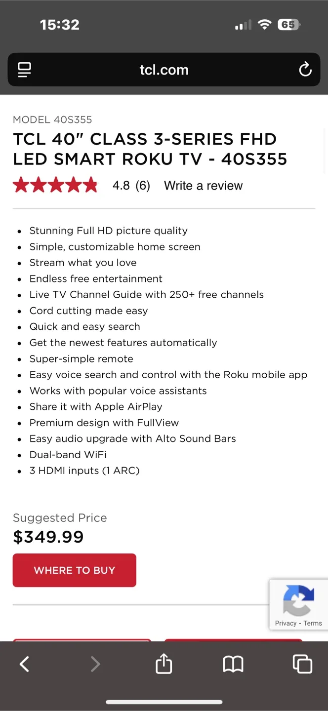 TCL 40" Class 3-Series FHD LED Smart Roku TV - 40S355 image indicator(3)