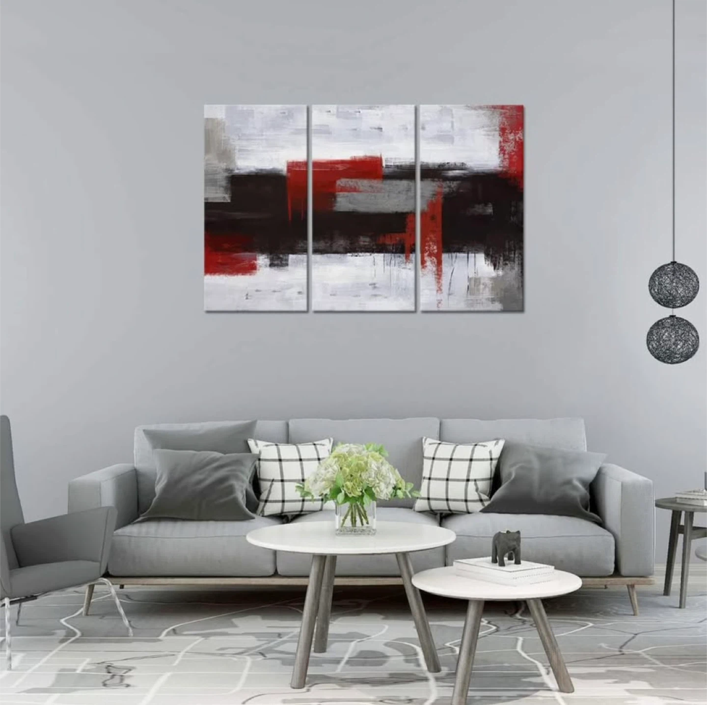 Abstract Canvas Wall Art - 3 Panels - photo 3