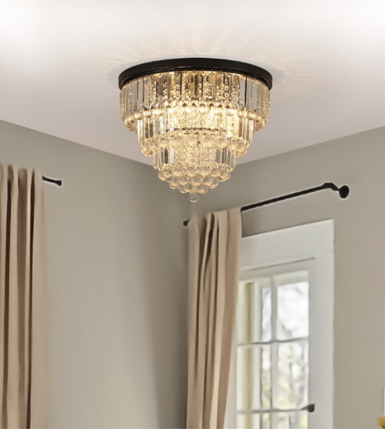 Crystal Chandelier - 4-Tier Structure