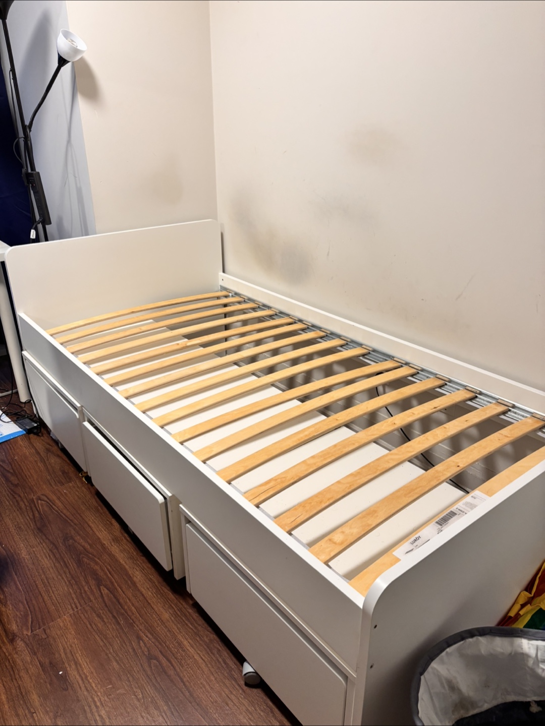 GOOD CONDITION - IKEA Slakt Twin Bed Frame + Mattress