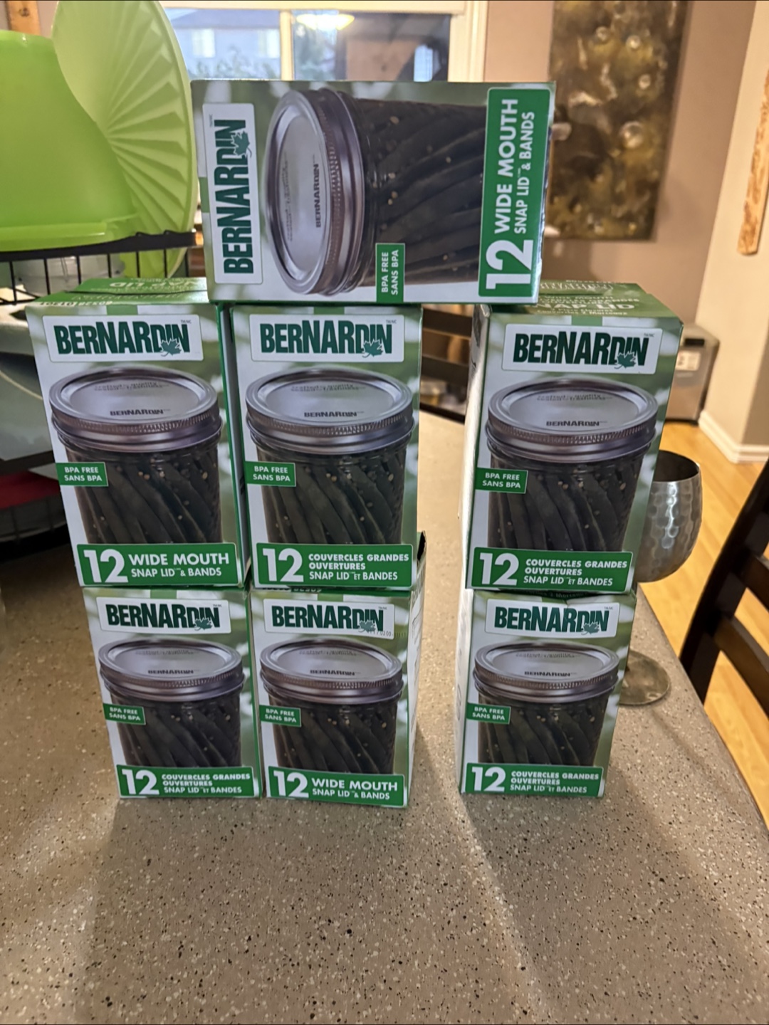 BernardIn Wide Mouth Snap Lid & Bands - 12 Pack