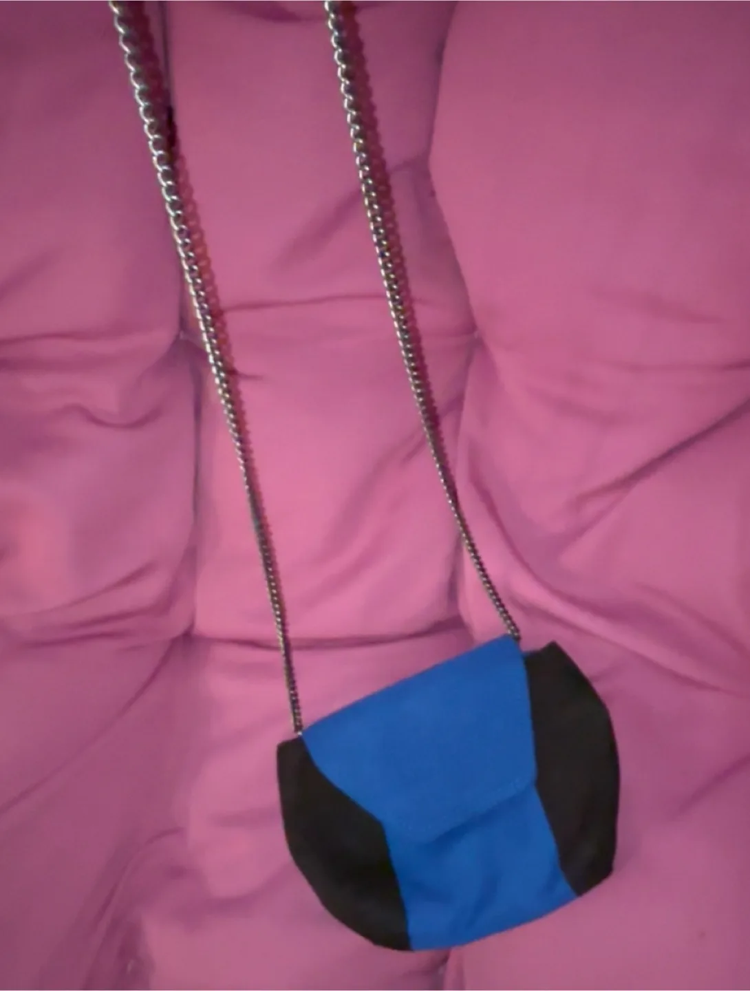 Zara Trafaluc Blue & Black Shoulder Bag thumbnail