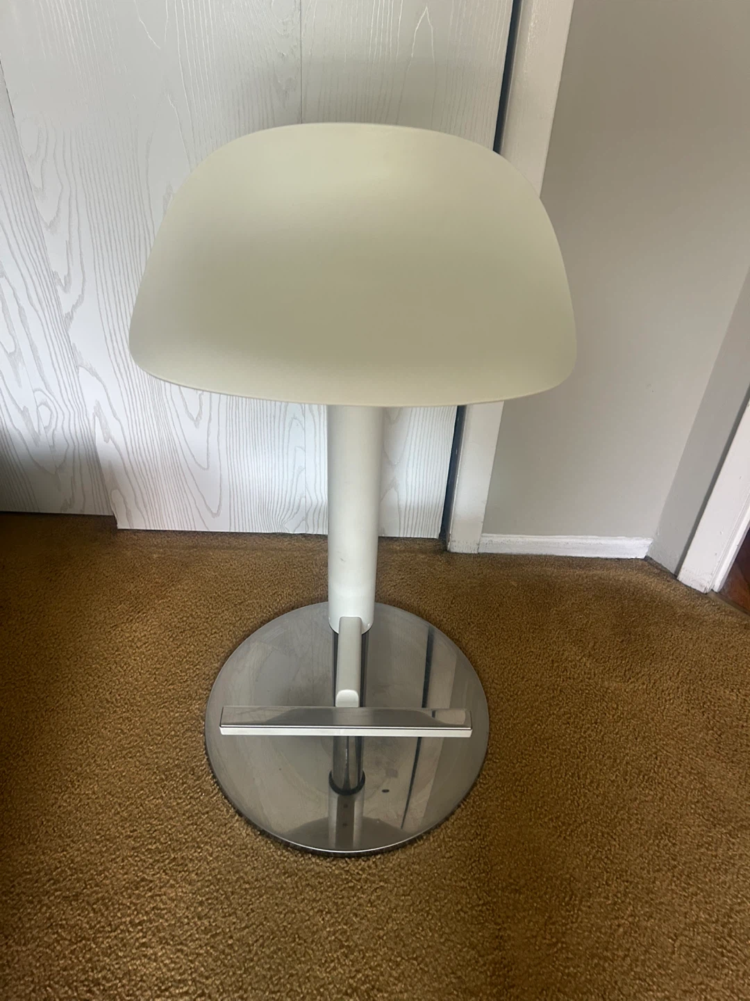 IKEA Franklin Bar Stool - Adjustable Height, White/Silver - photo 2