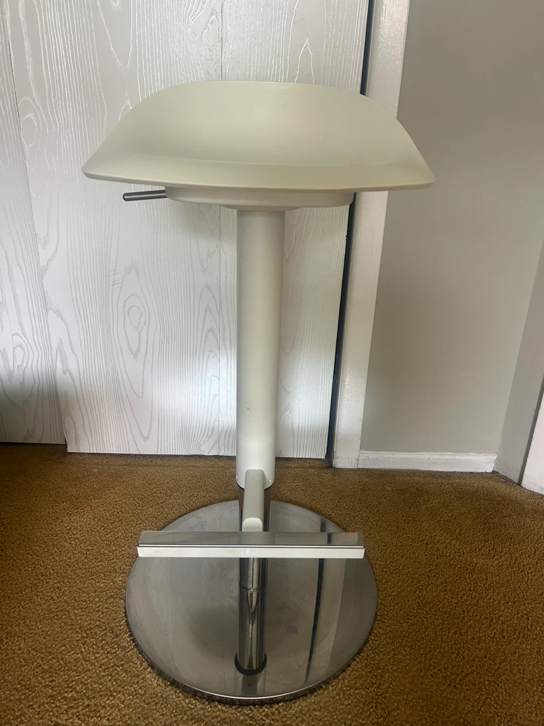 IKEA Franklin Bar Stool - Adjustable Height, White/Silver