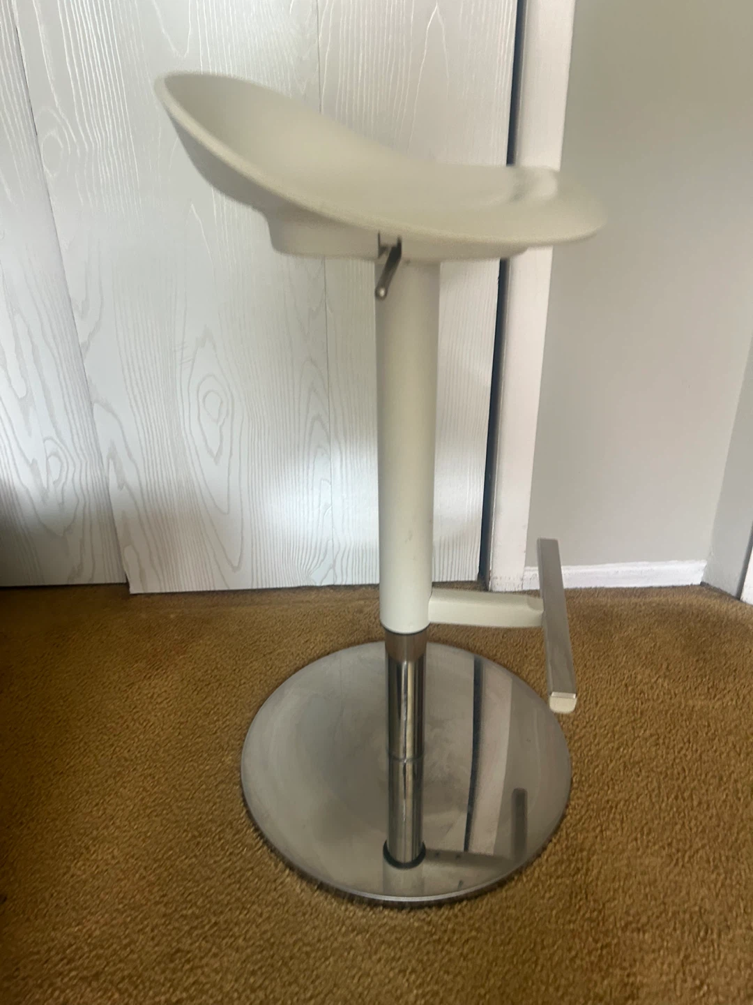 IKEA Franklin Bar Stool - Adjustable Height, White/Silver - photo 4