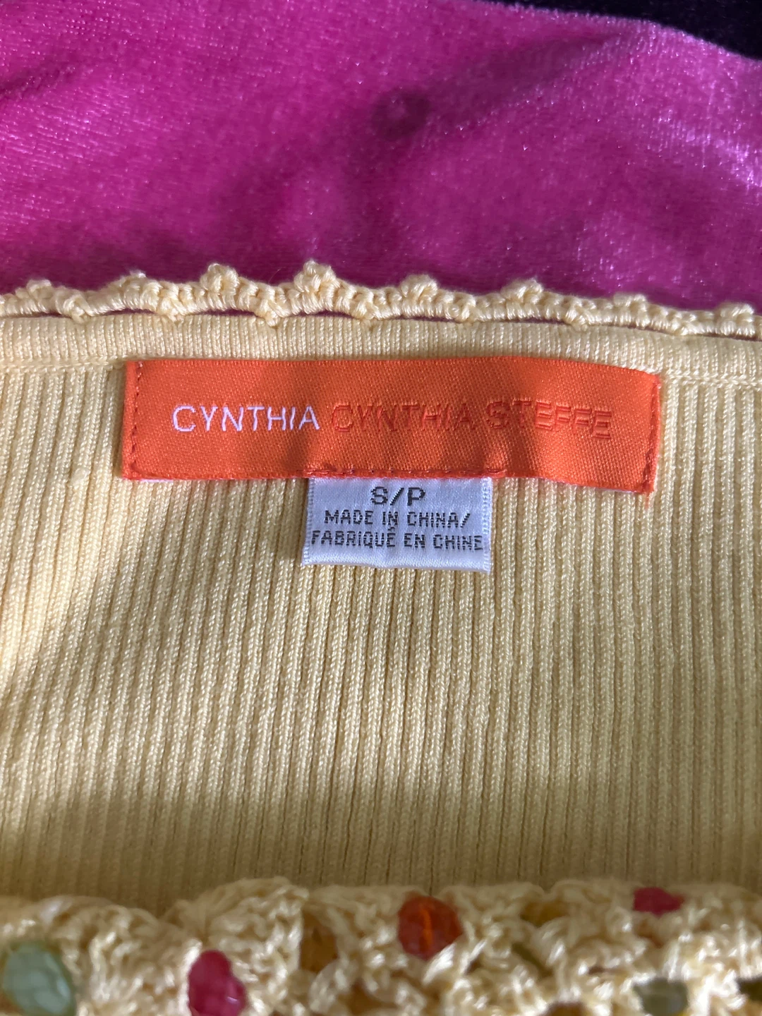 Cynthia Steffe Yellow Tank Top - Size S - photo 2