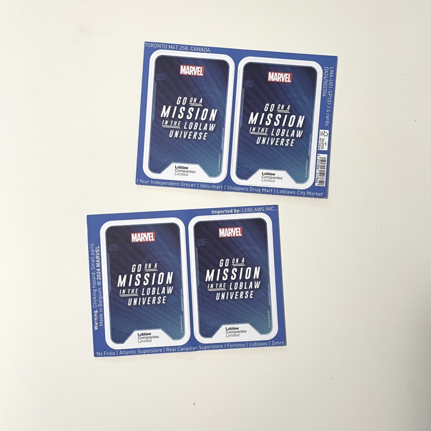 Marvel cards