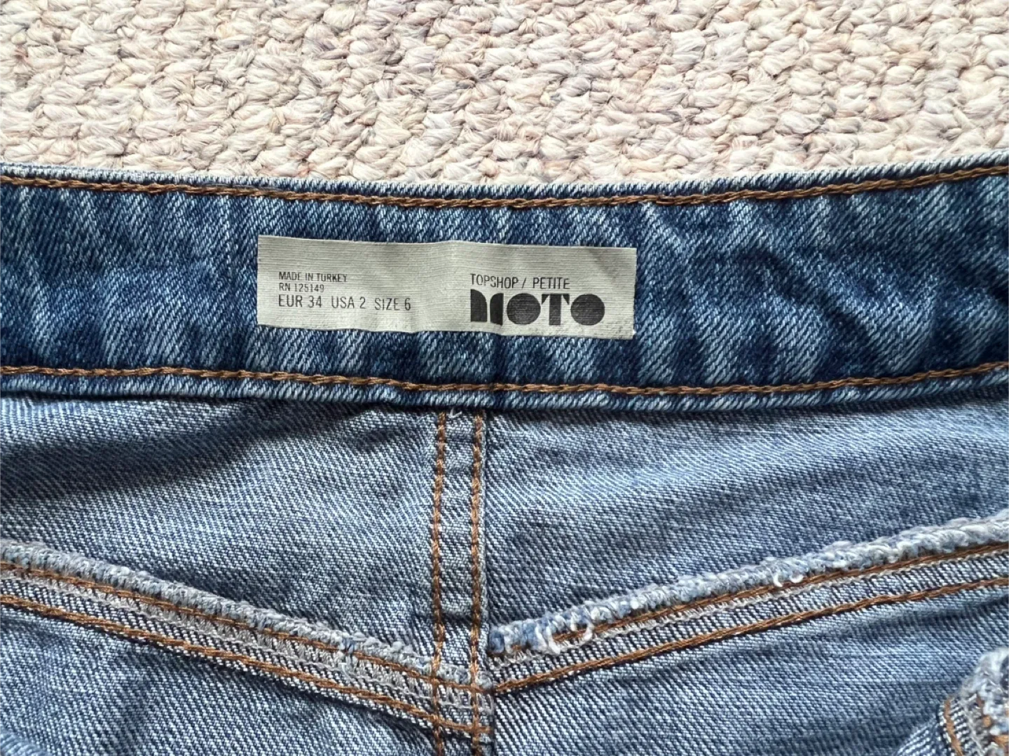 Topshop MOTO Denim Skirt - Size 6 image indicator(2)