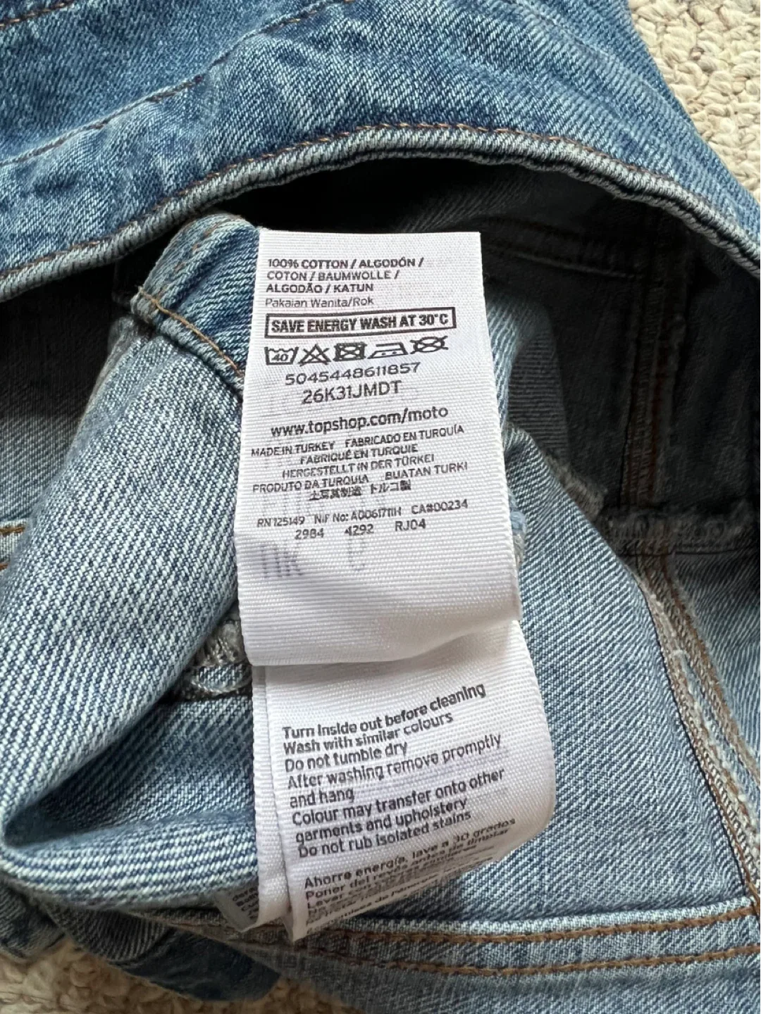 Topshop MOTO Denim Skirt - Size 6 image indicator(3)