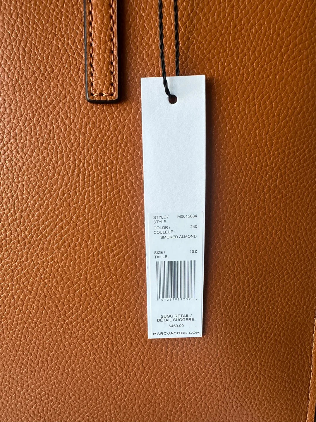 New Marc Jacobs M0015684 Smoked Almond Tote Bag image indicator(3)