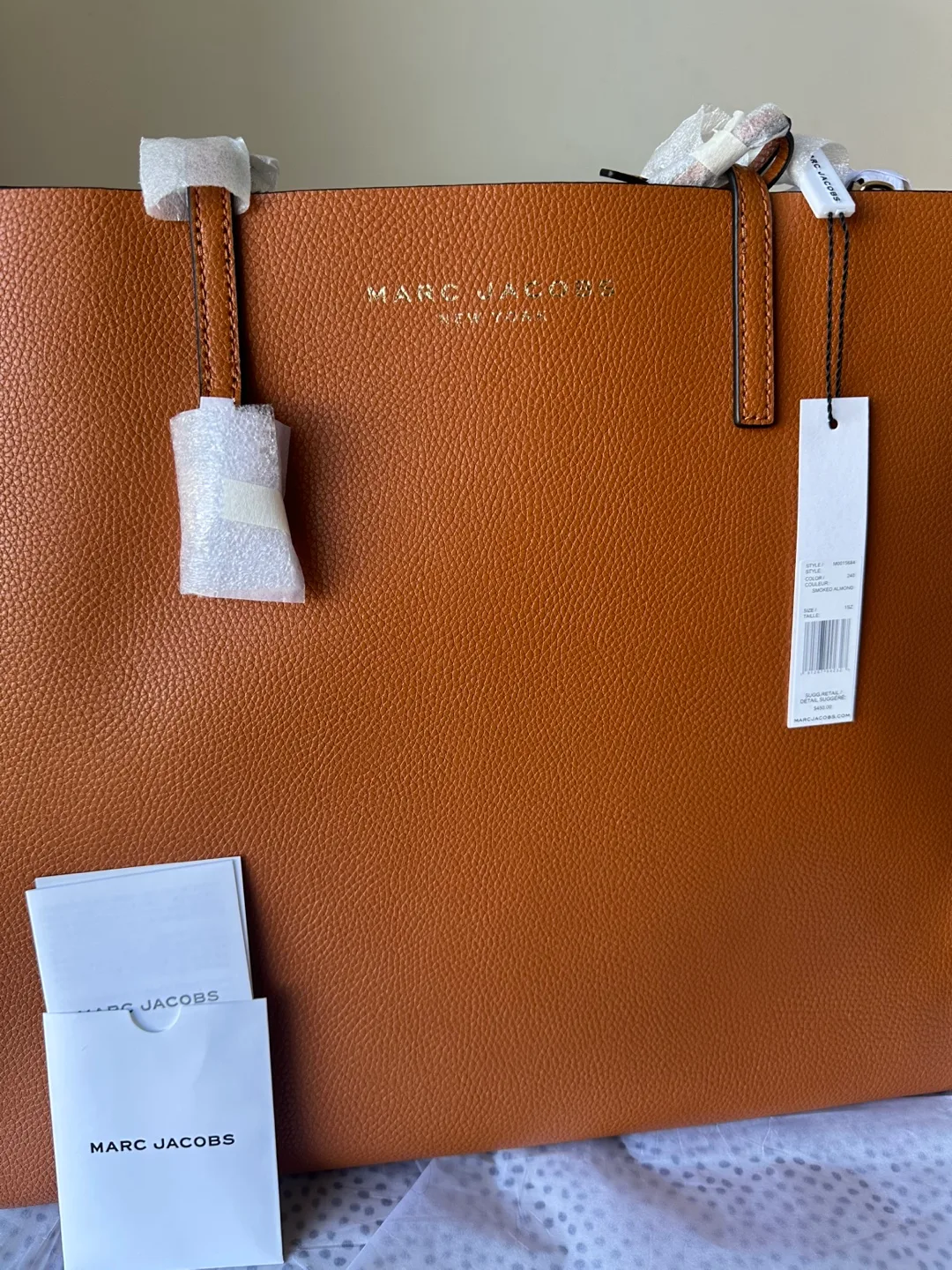 New Marc Jacobs M0015684 Smoked Almond Tote Bag image indicator(2)