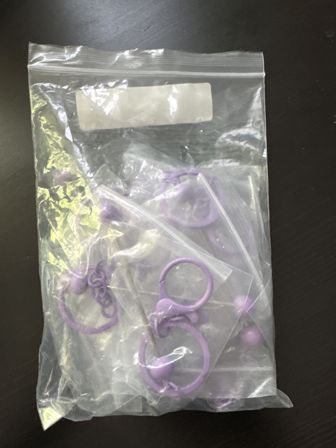 8pcs Purple Beadable Keychain Bar