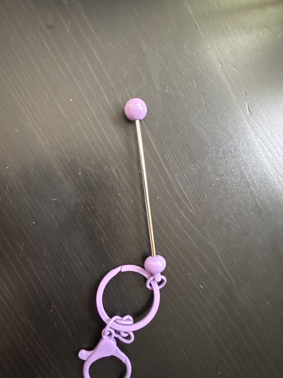 8pcs Purple Beadable Keychain Bar - photo 2