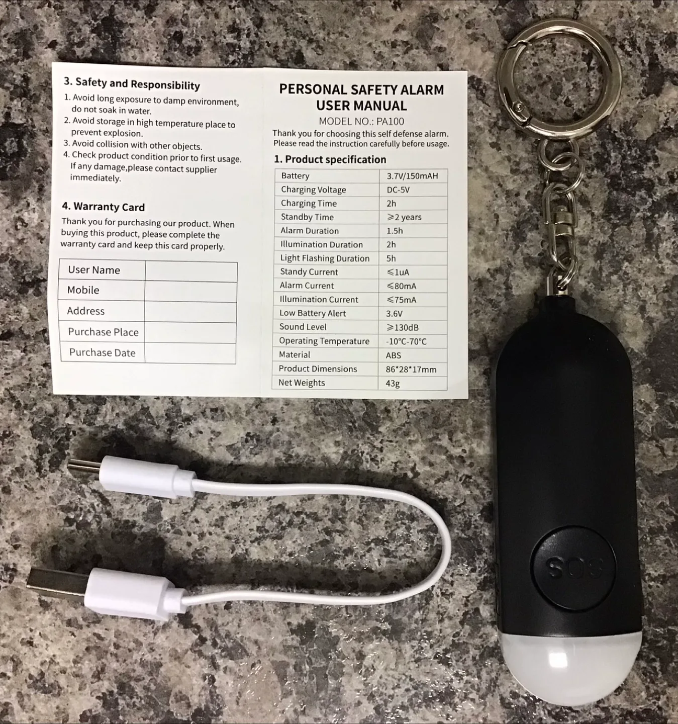 Personal Safety Alarm Keychain - New thumbnail