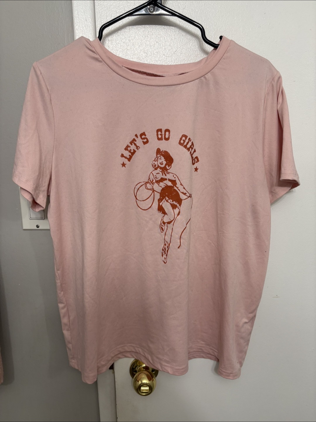 Pink Graphic T-Shirt - Let's Go Girls size XL