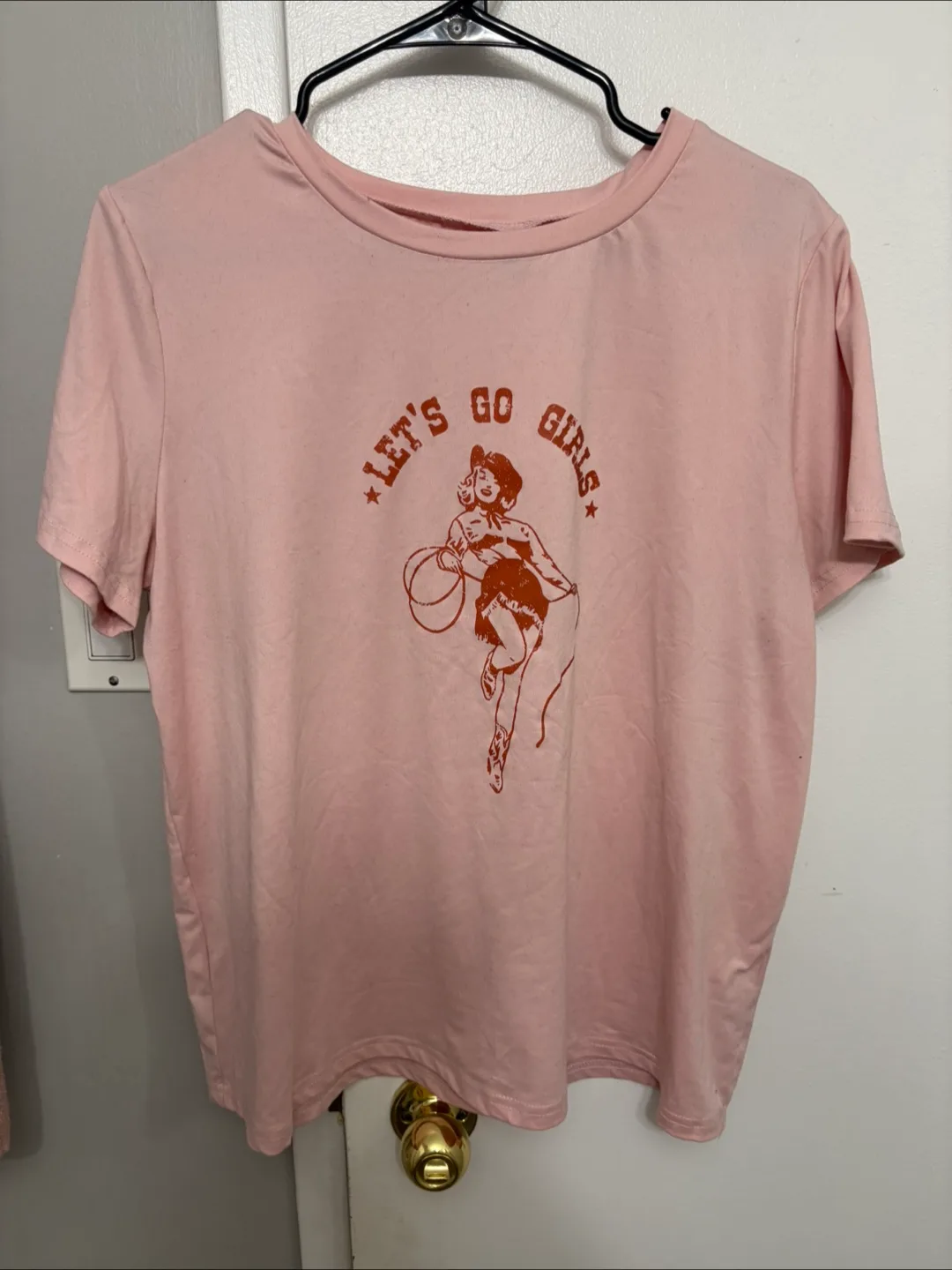 Pink Graphic T-Shirt - Let's Go Girls size XL