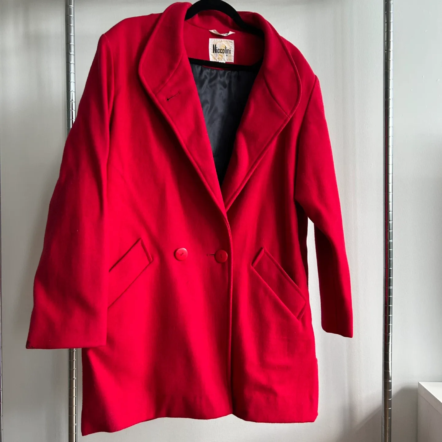 Niccolini Red Wool Blend Coat - Size 15/16 thumbnail