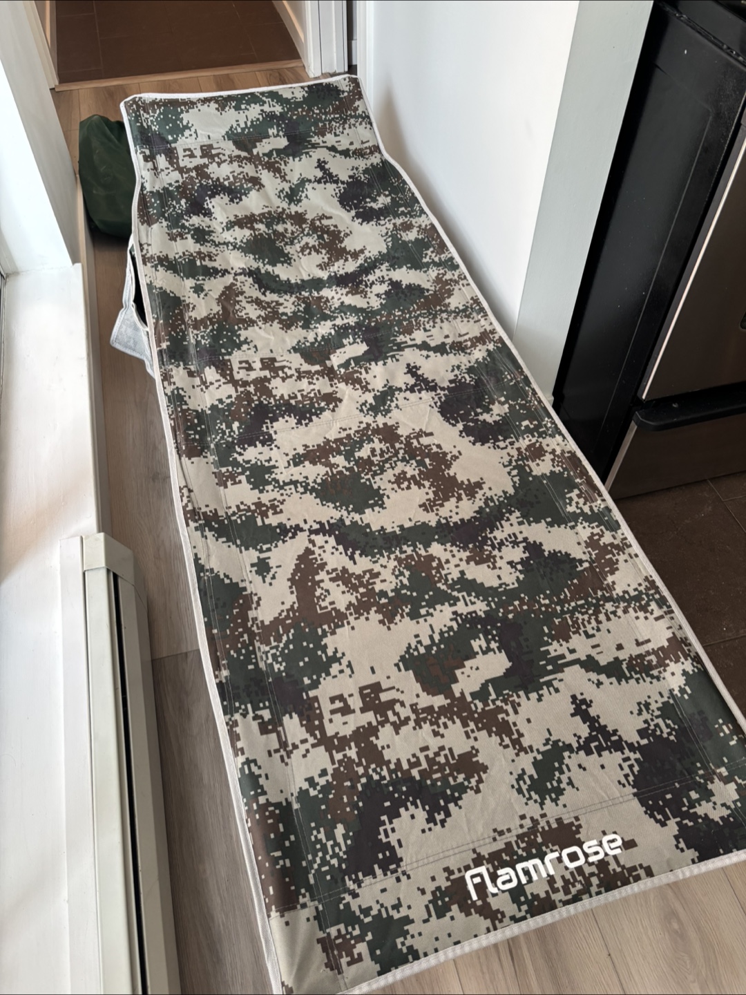 Camouflage camping bed