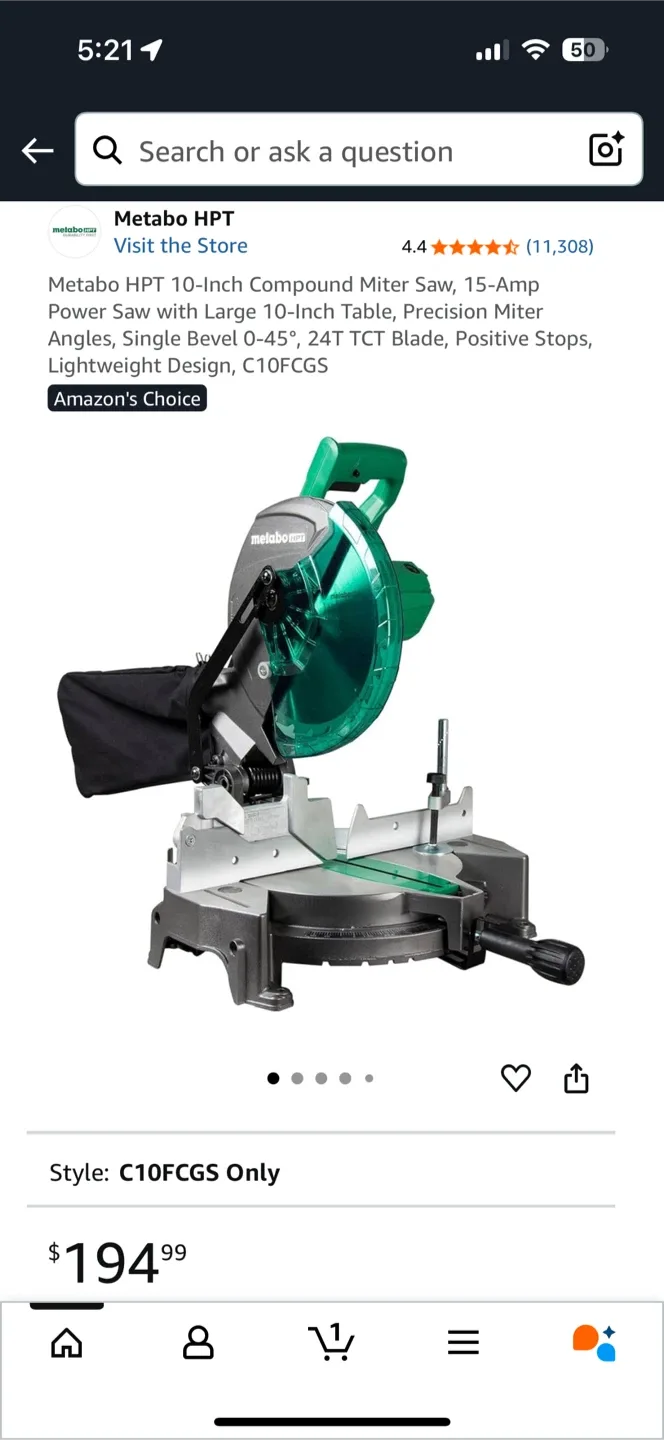 Metabo HPT 10-in Compound Miter Saw image indicator(3)