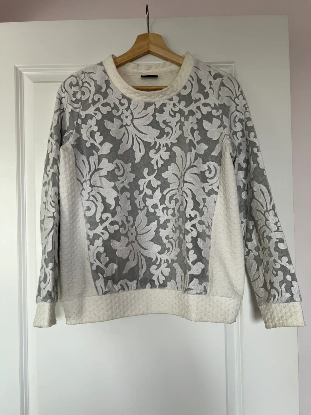 Sweater with Floral Sleeves thumbnail