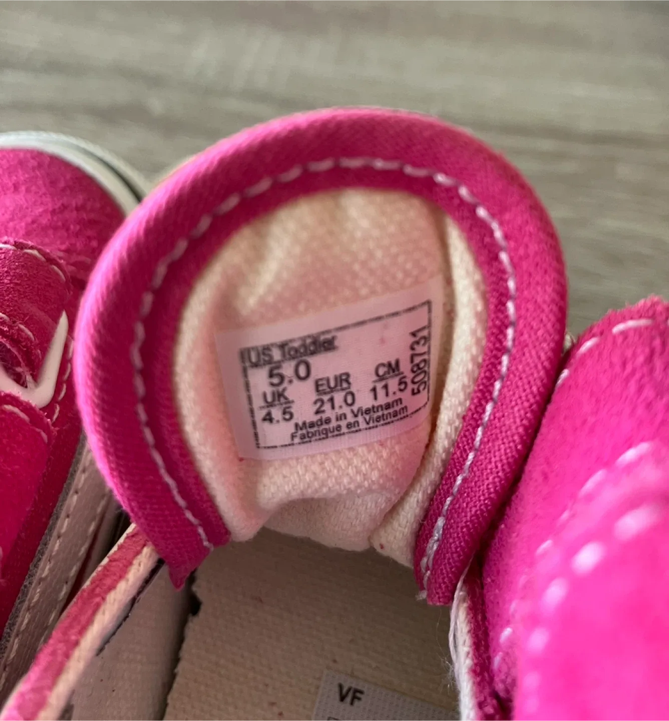 Vans Toddler Shoes - Size 5 - Pink image indicator(5)