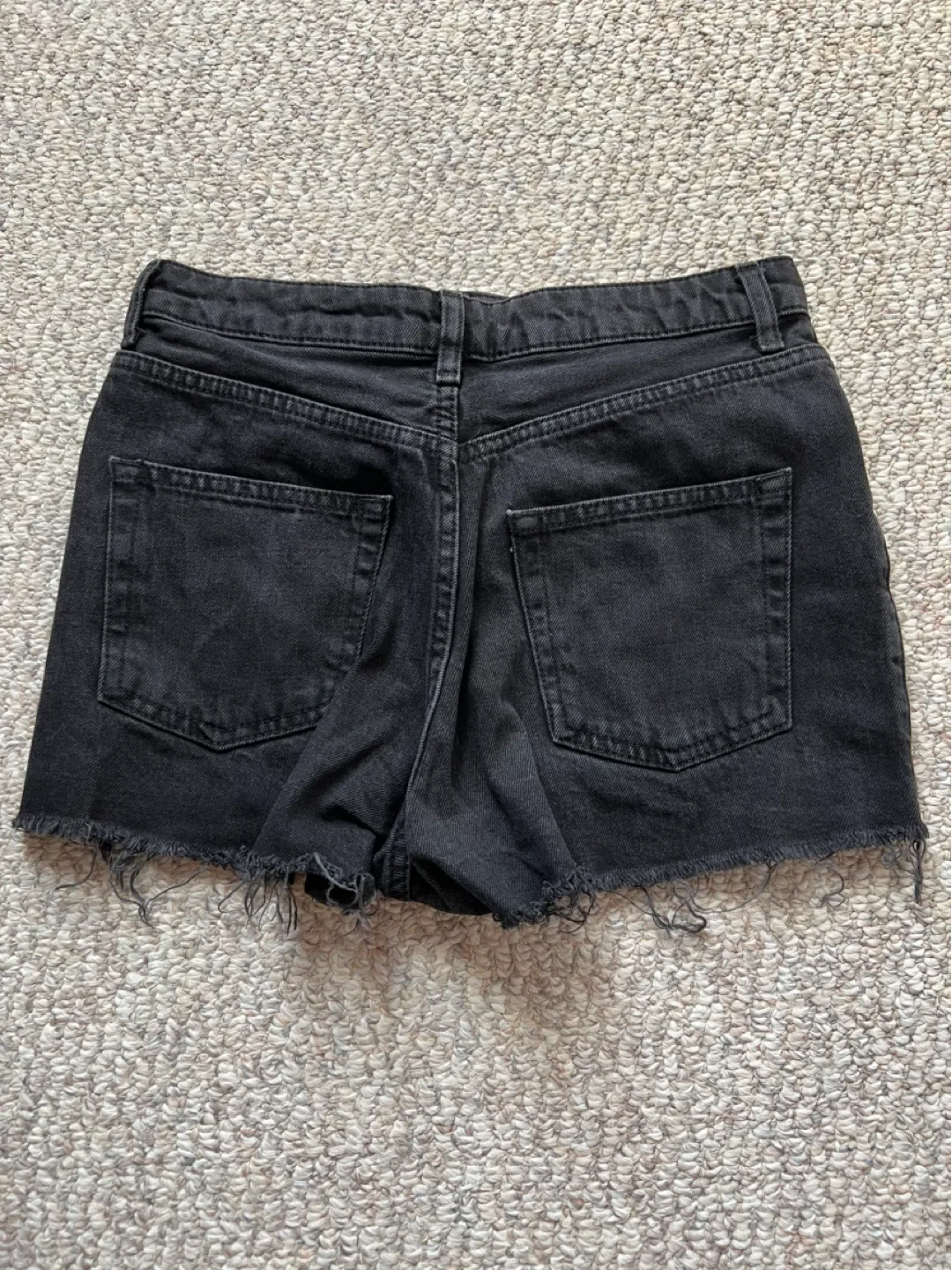 Topshop Moto Mom Black Denim Shorts - Size 8 image indicator(2)