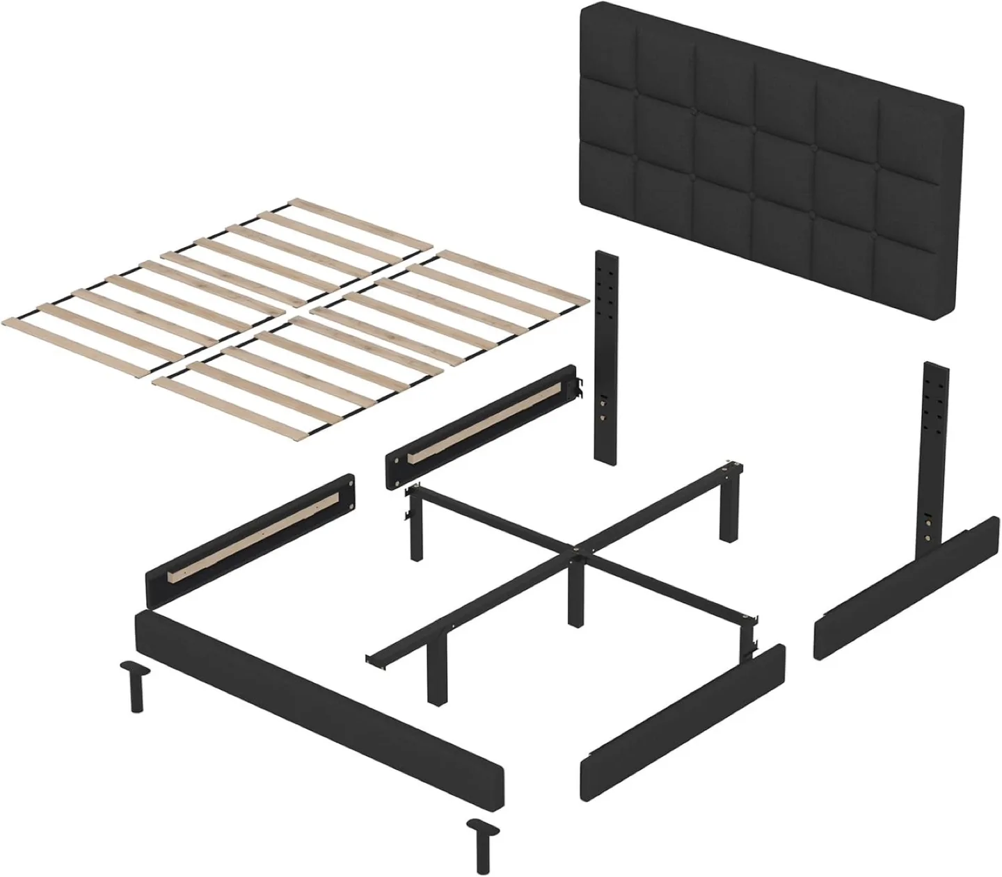 Double bed frame with upholstered headboard/platform - Brand New image indicator(5)