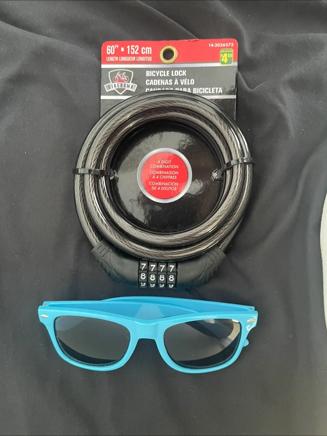 Bicycle Lock 60" (152cm) and glasses thumbnail