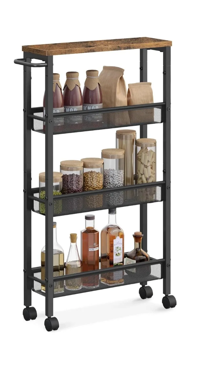 Slim Rolling Kitchen Cart thumbnail