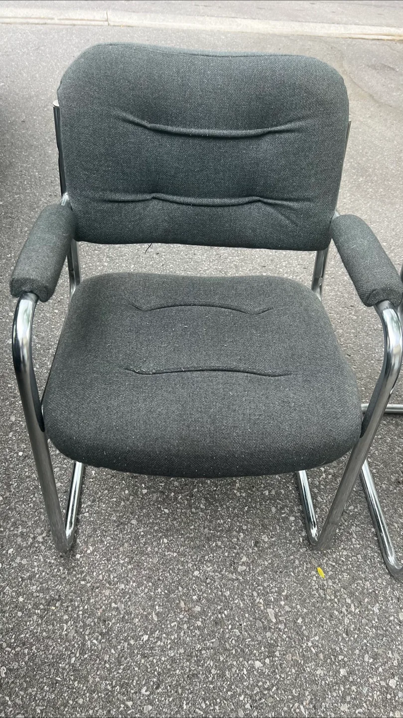 Pair of Grey Office Chairs thumbnail