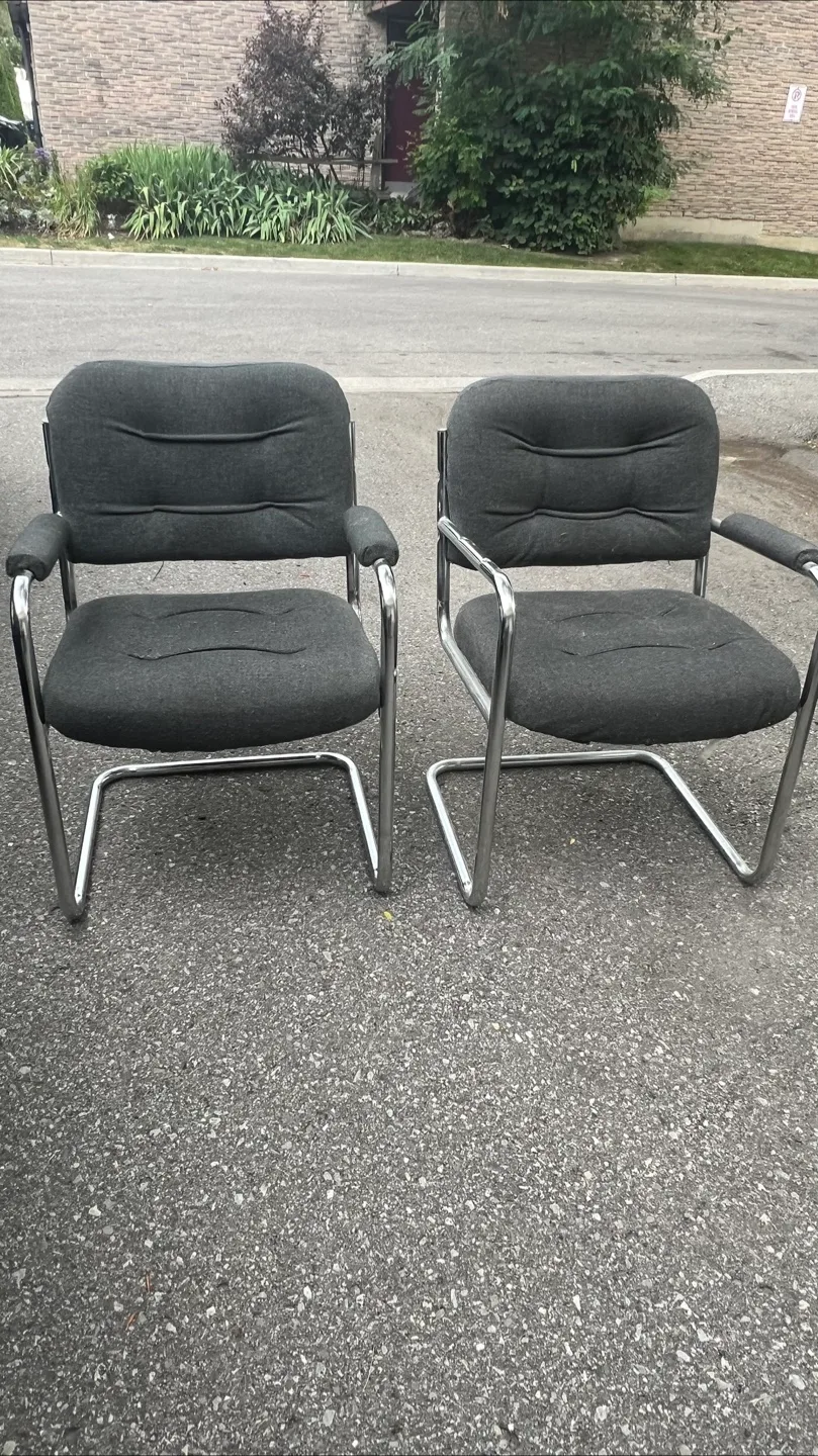 Pair of Grey Office Chairs image indicator(3)