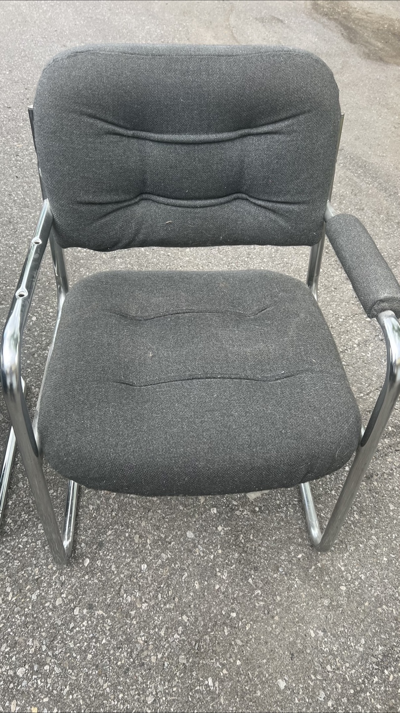 Pair of Grey Office Chairs - photo 2