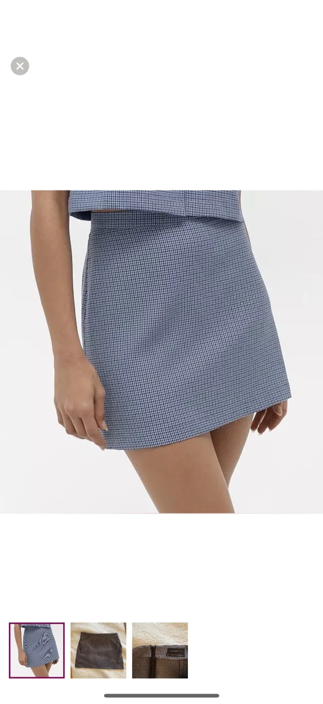 Urban outfitters plaid mini skirt size medium thumbnail
