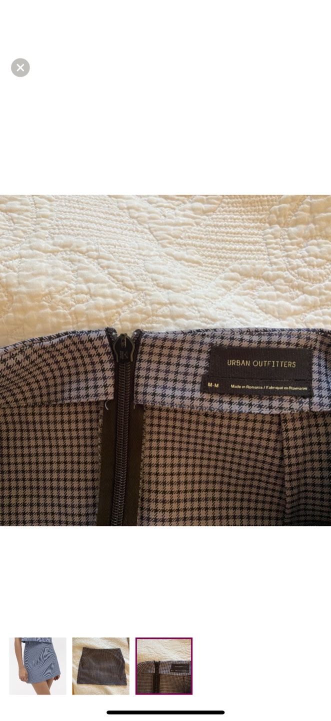 Urban outfitters plaid mini skirt size medium - photo 3