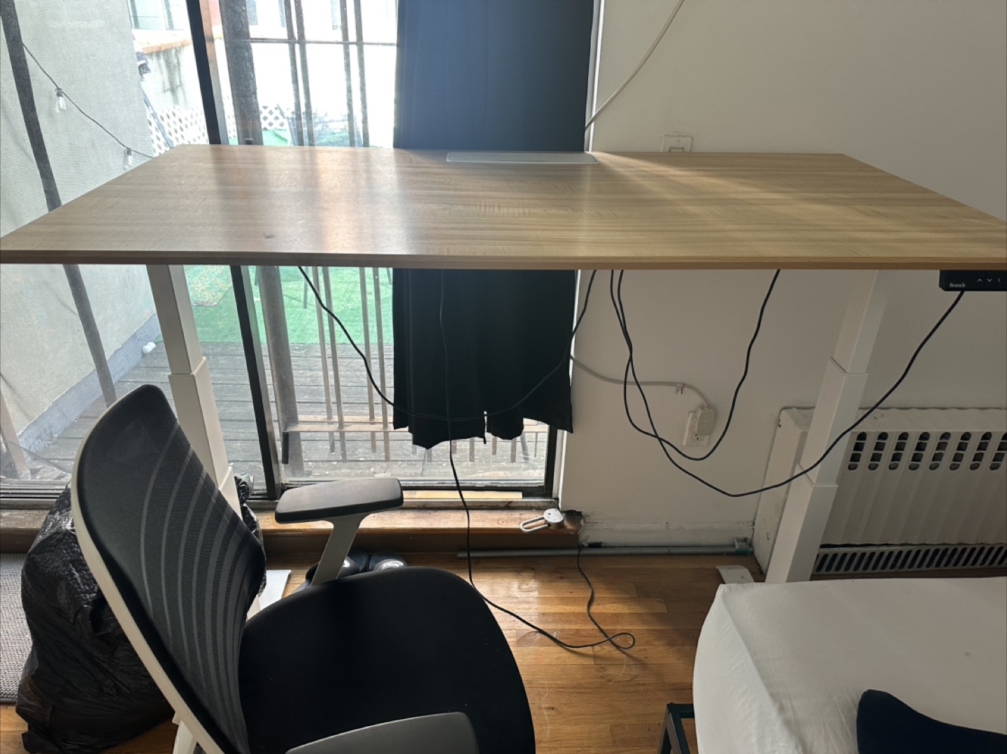 Standing Desk (Adjustable Height) and Office Chair