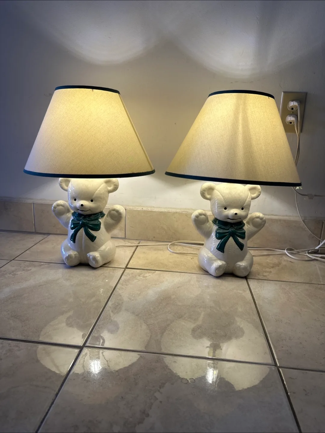 Teddy Bear Lamps - Set of 2