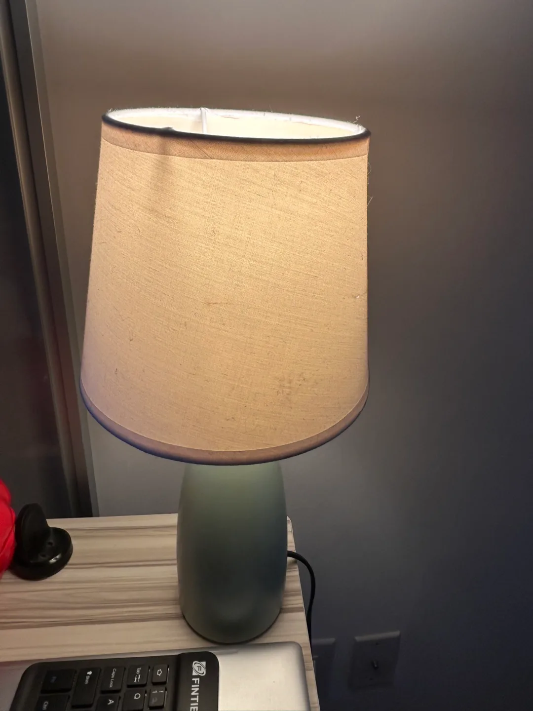 Mint Green Table Lamp with bulb thumbnail