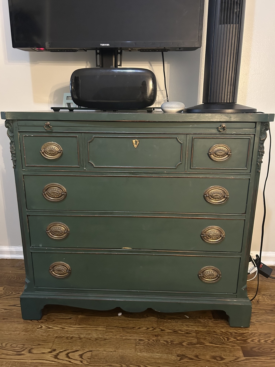 Green Vintage Wooden Dresser
