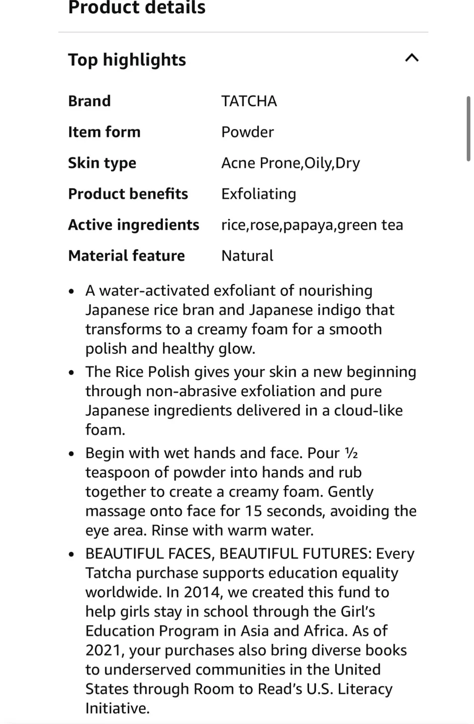 Tatcha The Rice Polish Gentle image indicator(2)