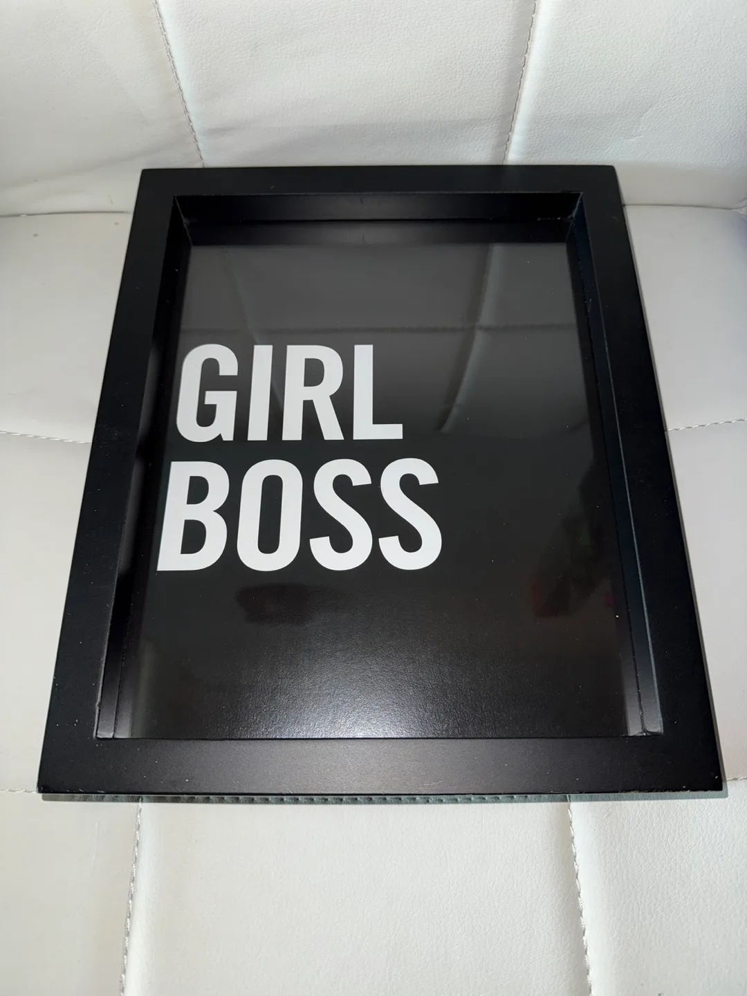 Girl Boss Frame - All Black with White Text thumbnail