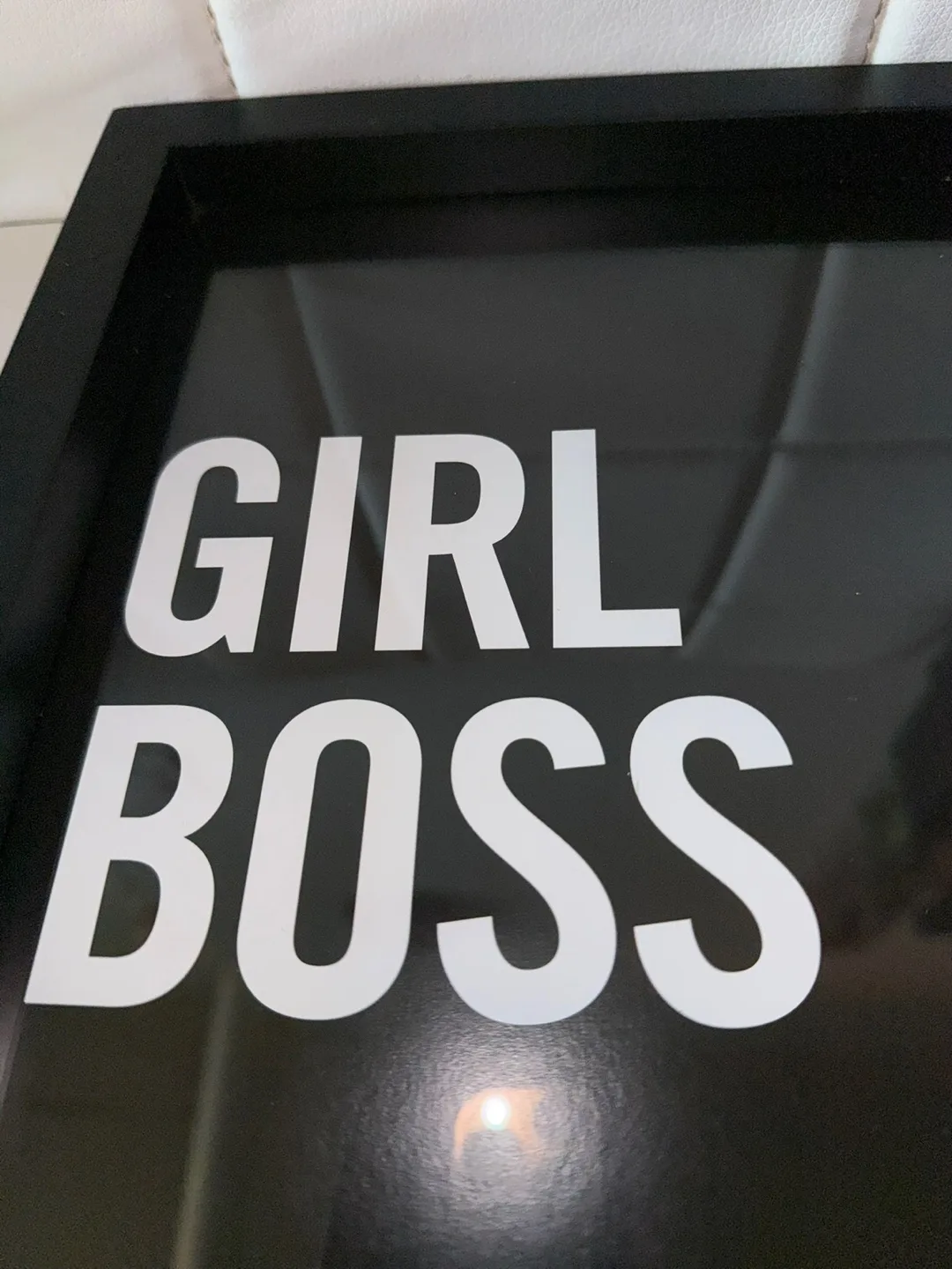 Girl Boss Frame - All Black with White Text image indicator(2)