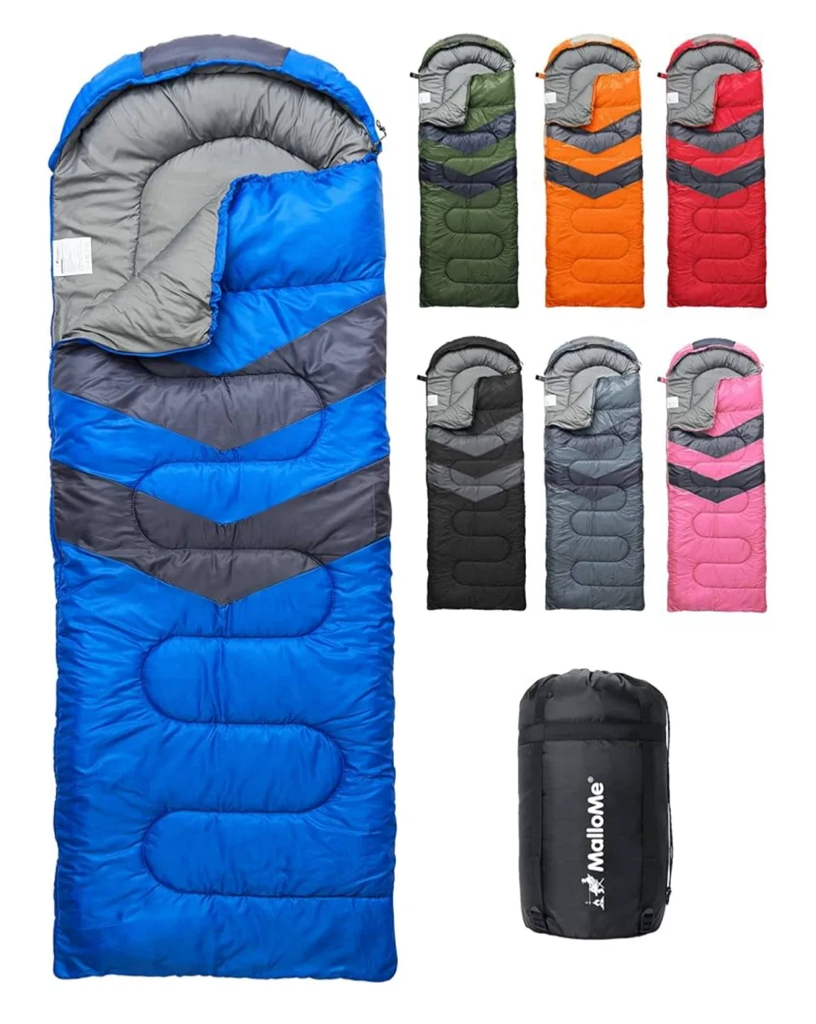 MalloMe 3-Season Sleeping Bag - Blue thumbnail