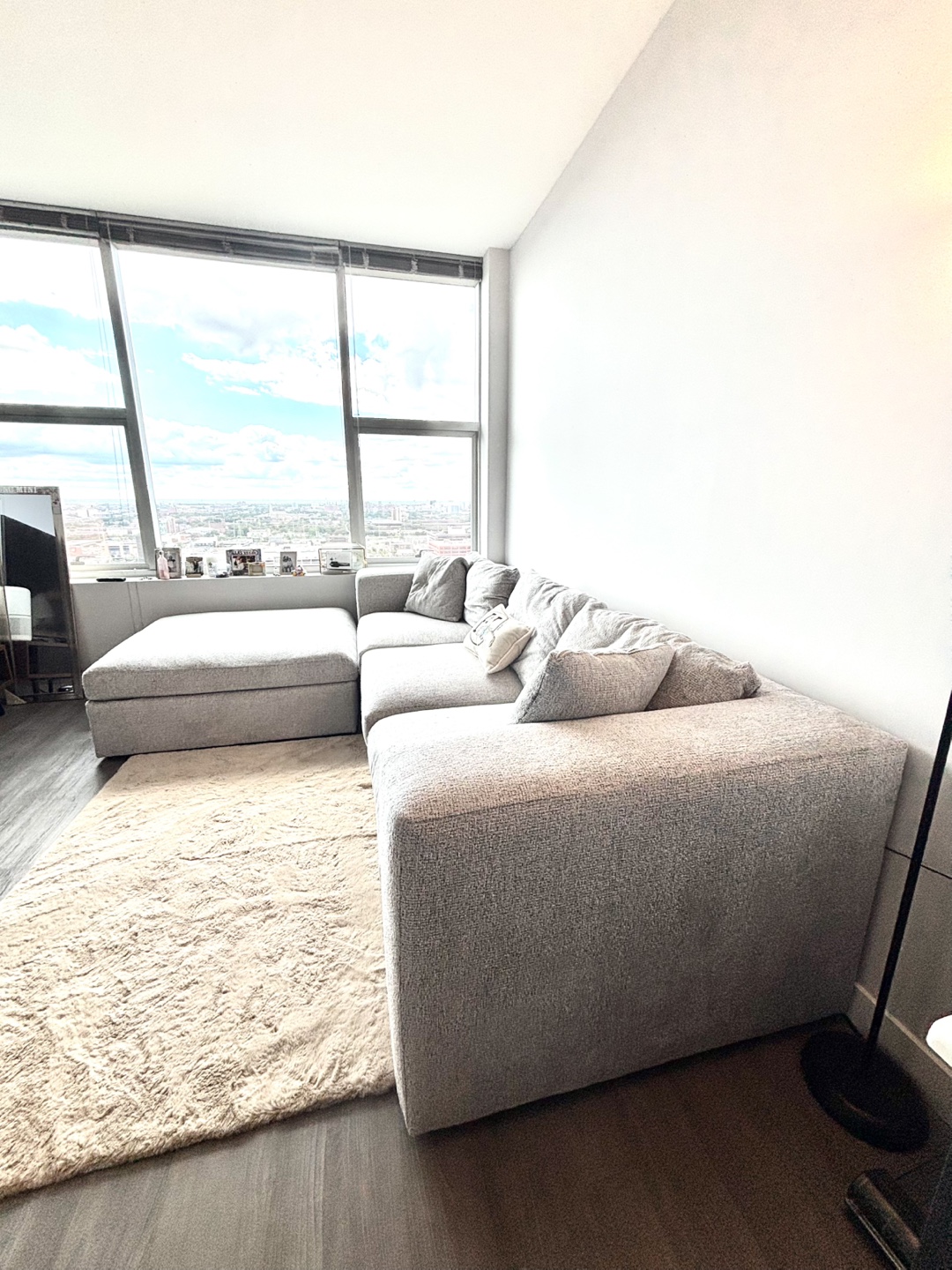 Gray 3-Piece Sectional Sofa and Ottoman - photo 3