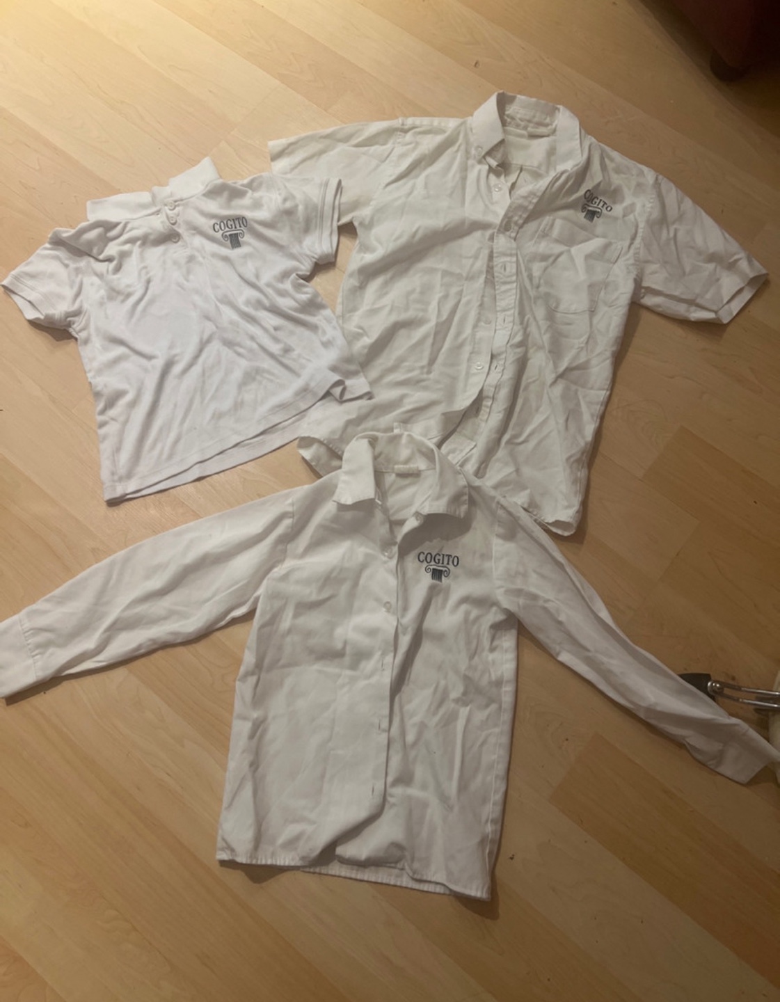 Cogito White Uniform Shirts in different sizes