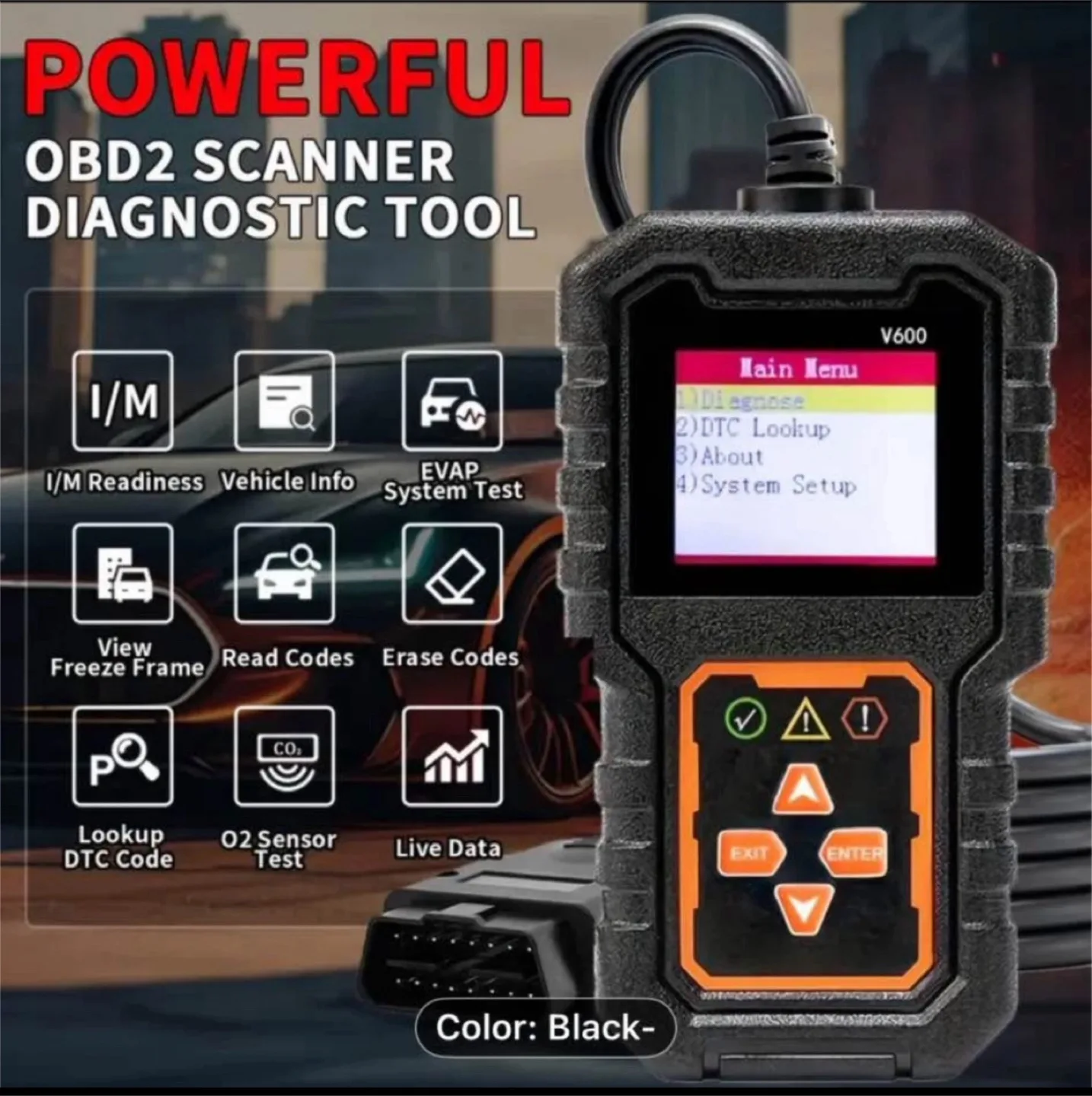 Car OBD2 Scanner, Engine Fault Code Reader image indicator(6)